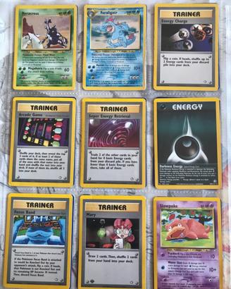 Lotto carte Pokémon- serie Neo Genesis con rare