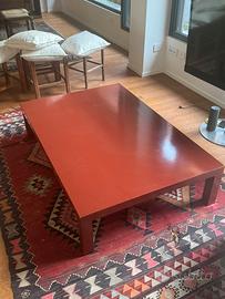 Tavolino da divano bordeaux rosso 150 x 100 x 35