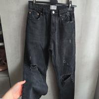 jeans neri strappati