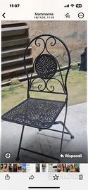 Sedie in ferro battuto