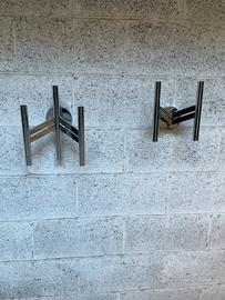 APPLIQUE VINTAGE DESIGN ACCIAIO ITALY COPPIA