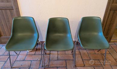 3 Sedie robuste da ufficio o sala d’attesa