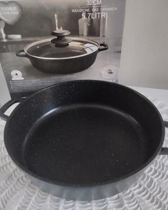 casseruola pentola antiaderente in alluminio 32 cm