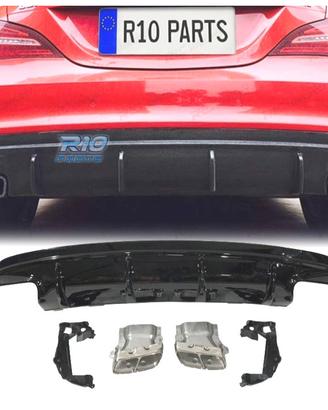 DIFFUSORE MERCEDES CLA W117 13-15 LOOK A45 NERO LU