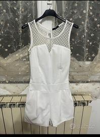 Vestito bianco a pantaloncino