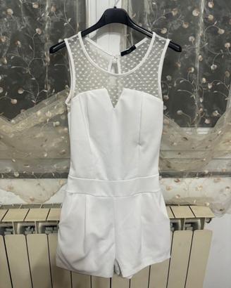 Vestito bianco a pantaloncino