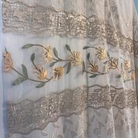 Tende vintage ricamate con pizzo - Anni ‘70/‘80