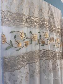Tende vintage ricamate con pizzo - Anni ‘70/‘80