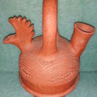 Antica brocca gallo sarda in terracotta