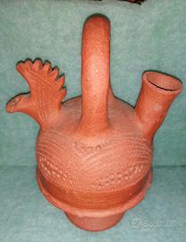 Antica brocca gallo sarda in terracotta