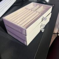 Porta  gioeilli in velluto beige nuovo