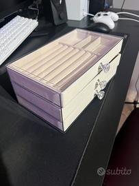 Porta  gioeilli in velluto beige nuovo