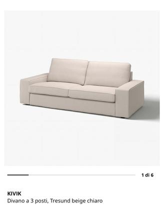 Divano 3 post kivik+poggiapiedi