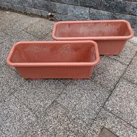 Coppia vasi finta terracotta 80x30