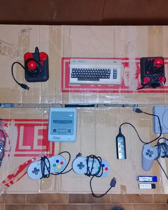 Console mini PS ,Super Nintendo ,C64 .