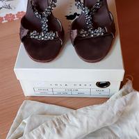 Sandali gioiello Lola Cruz n. 40 marrone bruciato