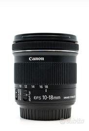 Obiettivo Canon EF-S 10-18mm f/4.5-5.6 IS STM