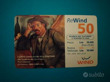 SCHEDA RICARICA TELEFONICA WIND DA 50.000 LIRE