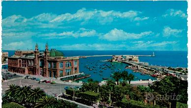 Francobollo 25 lire su cartolina anni 60 Bari