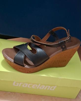 Sandali incrociati neri tacco 10 cm