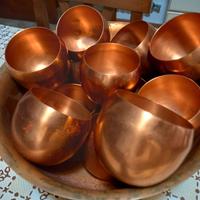 Rame: Ciotola e 12 coppette 