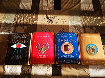 4 volumi del romanzo di Ramses di Christian Jacq