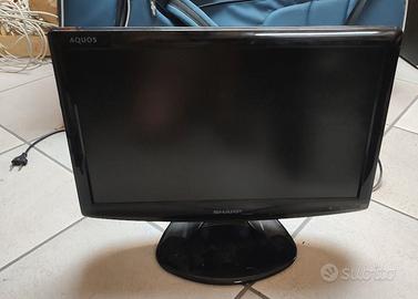 Monitor TV 19" Sharp Aquos per pc retro vintage