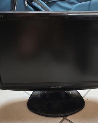 Monitor TV 19" Sharp Aquos per pc retro vintage