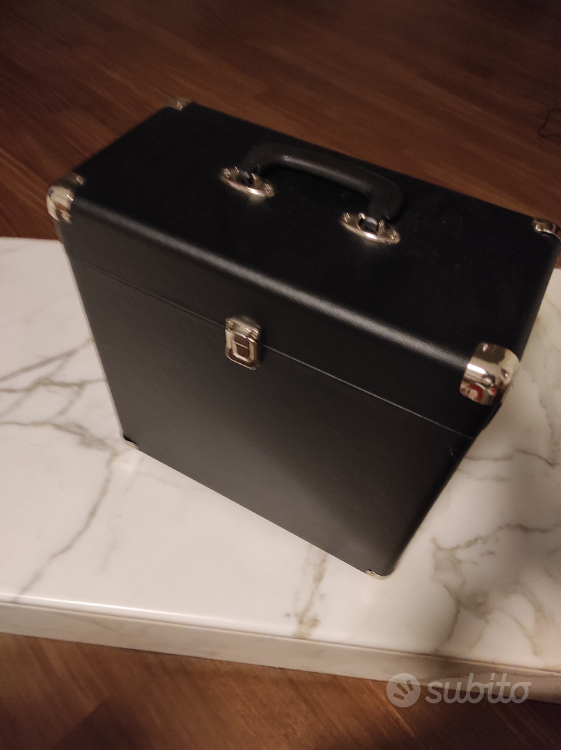 Auna Vinylbox Valigetta Porta Vinili (Pelle, Stile Retró, Spazio