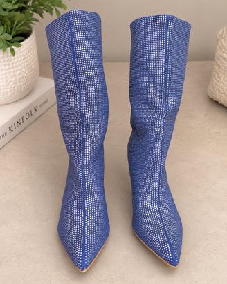 Stivale Lurex Blu