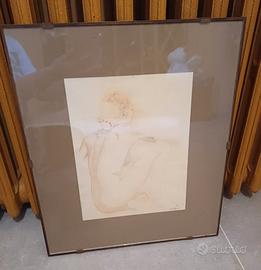 Quadro "Donna di spalle" - disegno a matita