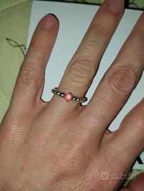 Anello Pandora misura 48 pietra rosa