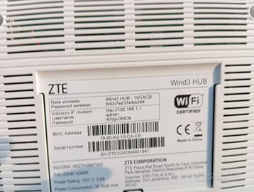 Modem/Router Wind3 usato 3 anni