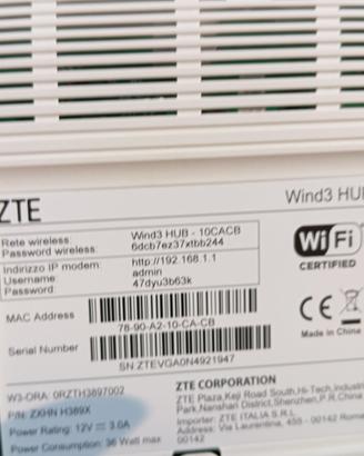 Modem/Router Wind3 usato 3 anni