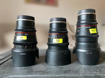 Kit 3 obiettivi CINE  full frame Sony Samyang