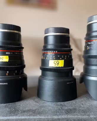 Kit 3 obiettivi CINE  full frame Sony Samyang