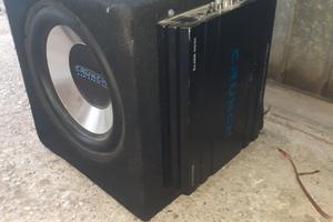 Subwoofer e amplificatore CRUNCH 1000 W