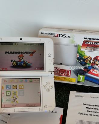 Nintendo 3DS XL Mario Kart 7 Edition Bianca boxata