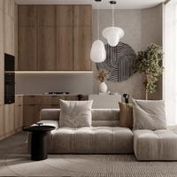 Cucina Moderna con Doppia Colonna |Larghezza 395cm