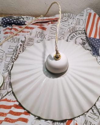 Lampadario in ceramica dipinto a mano