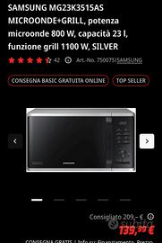 Samsung microonde combinato grill