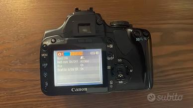 canon eos 400d reflex digitale con batteria e cari
