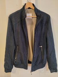 clayton giacca bomber effetto scamosciato