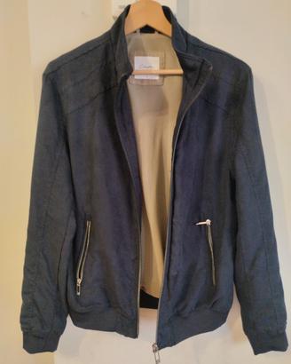 clayton giacca bomber effetto scamosciato