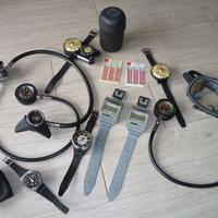 Computer sub Erogatore profondimetro torcia