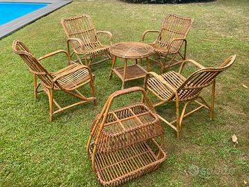 Salottino in vimini anni ‘’50