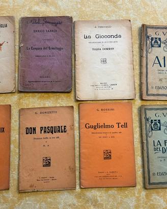 8 Libretti d'opera antichi