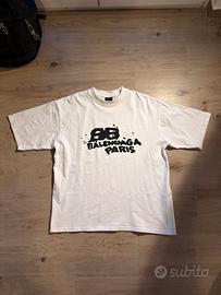 Maglietta Balenciaga Bianca Oversized