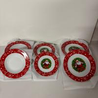 SET PIATTI NATALIZI - SERVIZIO DA 6