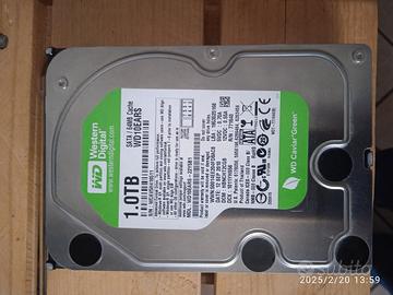 hard disk 1 Terabyte  fattore 3,5" Western digital